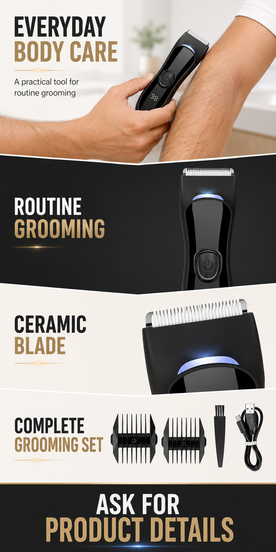 AIMEI HC-W058 body trimmer OEM product detail image D.